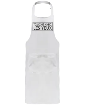 Tablier avec poches Touche avec les yeux par Freeyourshirt.com