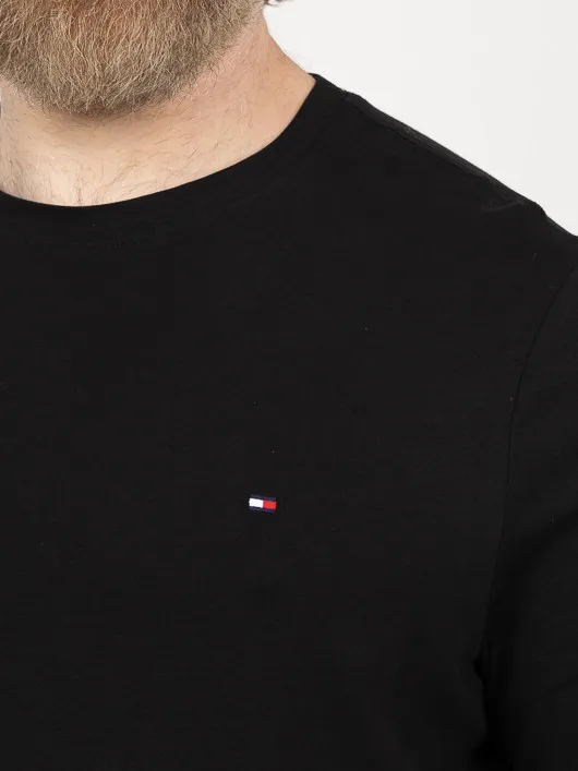 Tee-shirt Logo Tommy Hilfiger Grande Taille noir homme grande taille - Capelstore