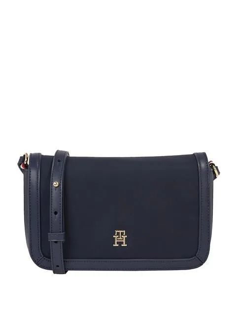 Tommy Hilfiger Th Essential Sac Avec Rabat Épaule Bleu De L'espace - Achetez À Prix Outlet!