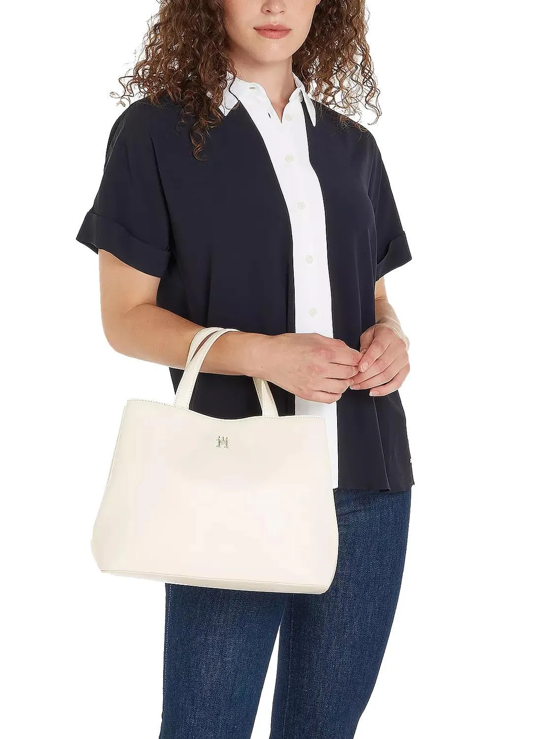 Tommy Hilfiger Th Spring Chic Sac À Main Avec Bandoulière Calicot - Achetez À Prix Outlet!