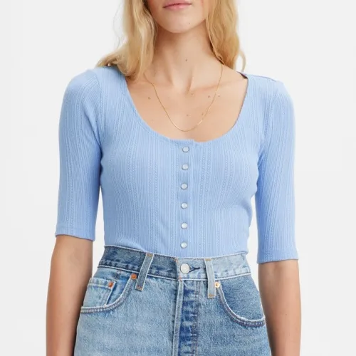 Top Levi's ® femme Dry Goods Pointelle bleu Hydrangea