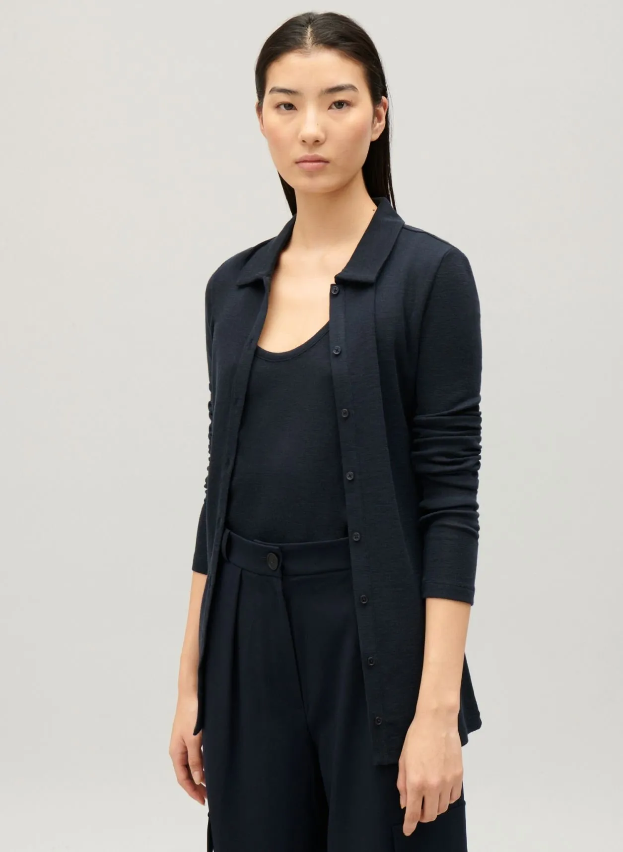 TOP MANCHES LONGUES COL CLASSIQUE EN LAINE - CLAUDIE PIERLOT pour FEMME | Printemps