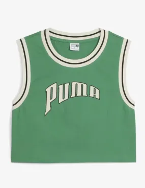 Top Puma Team Graphic Verde Mujer