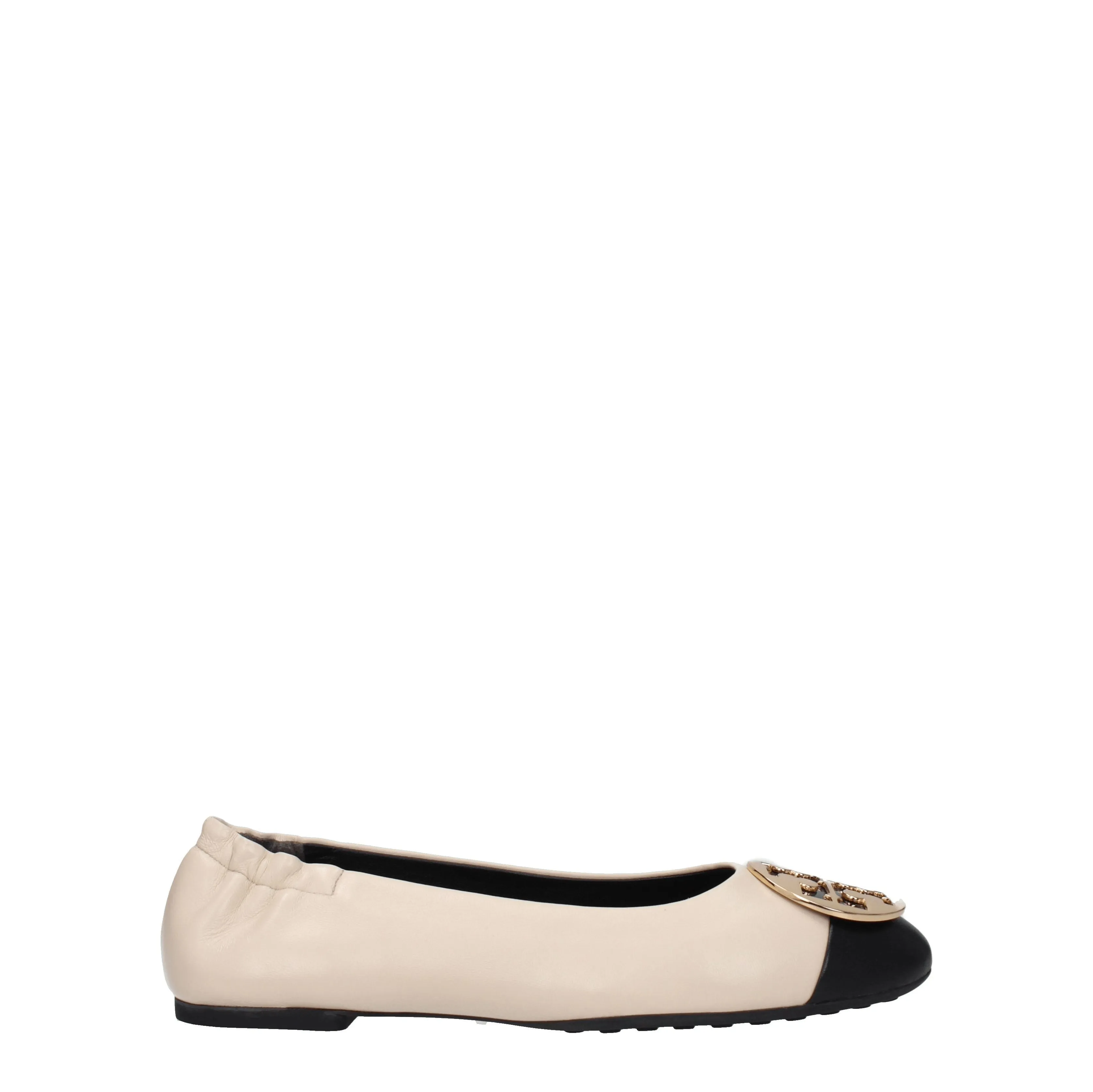 Tory Burch Ballerine Femmes en cuir beige / noir