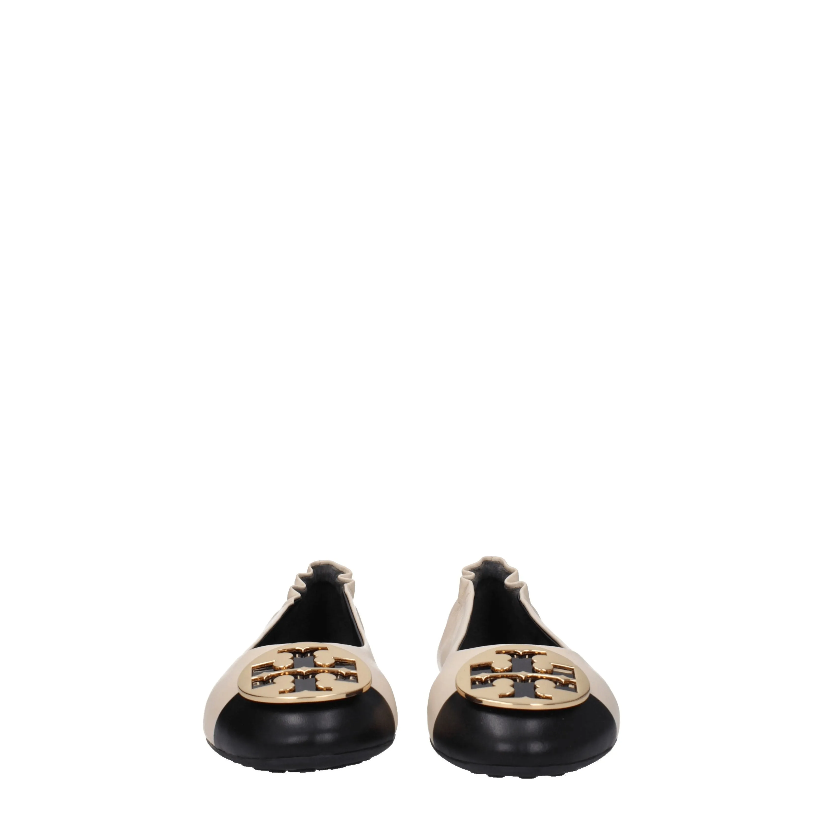 Tory Burch Ballerine Femmes en cuir beige / noir