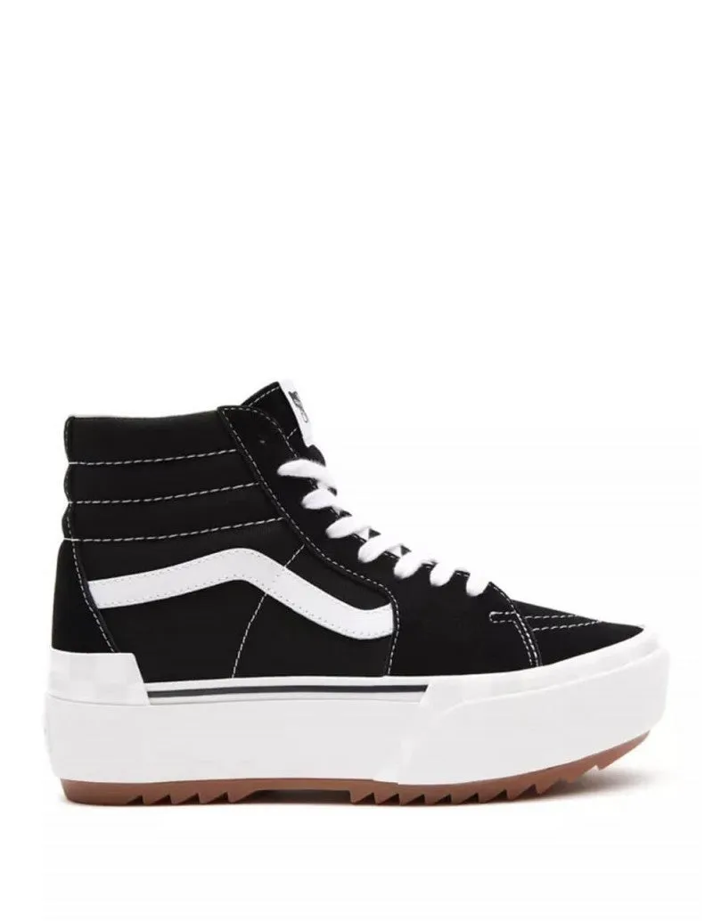 Vans Sk8 Hi Stacked Con Plataforma Negras Y Blancas Mujer