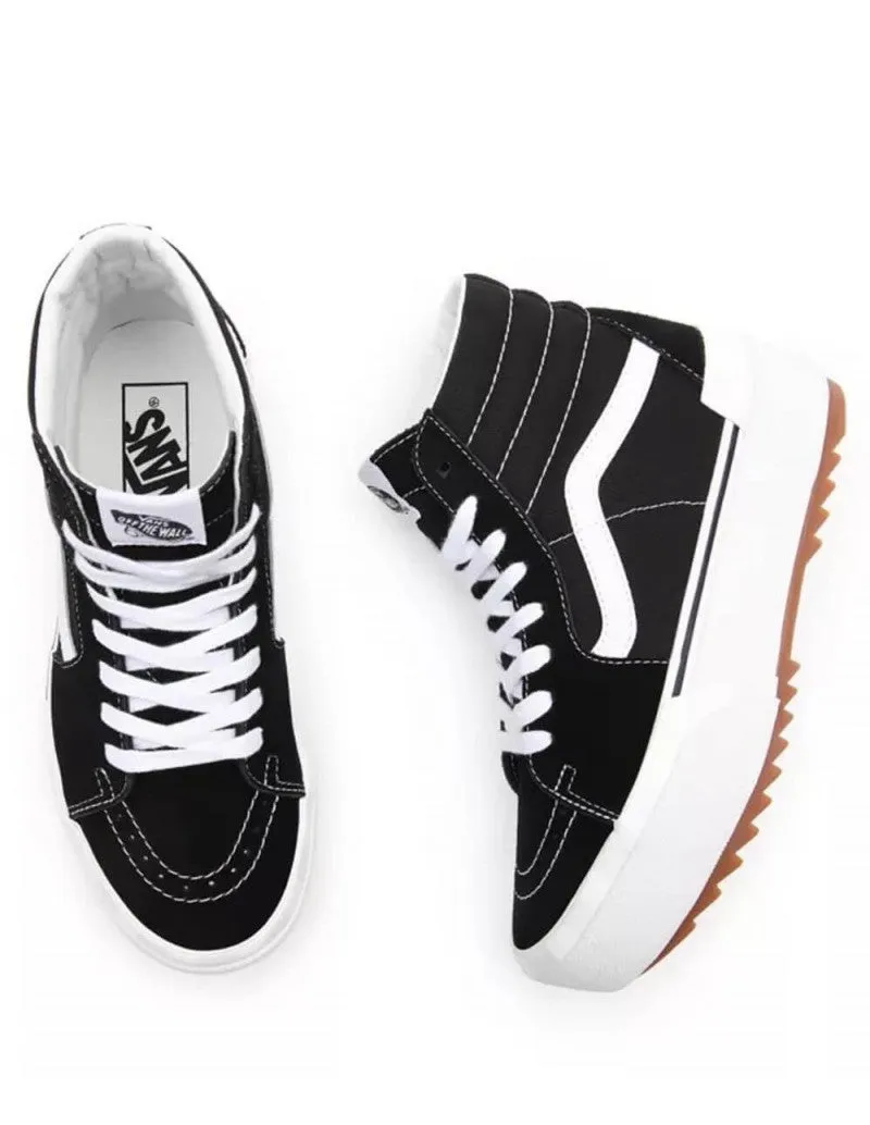 Vans Sk8 Hi Stacked Con Plataforma Negras Y Blancas Mujer