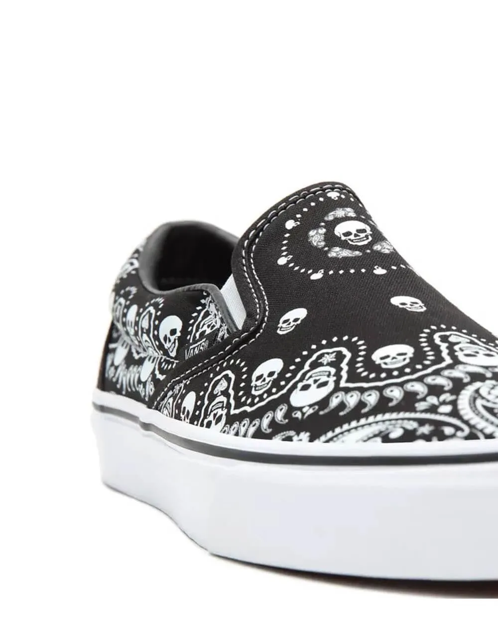 Vans Slip-On Con Print Bandana Negras Mujer