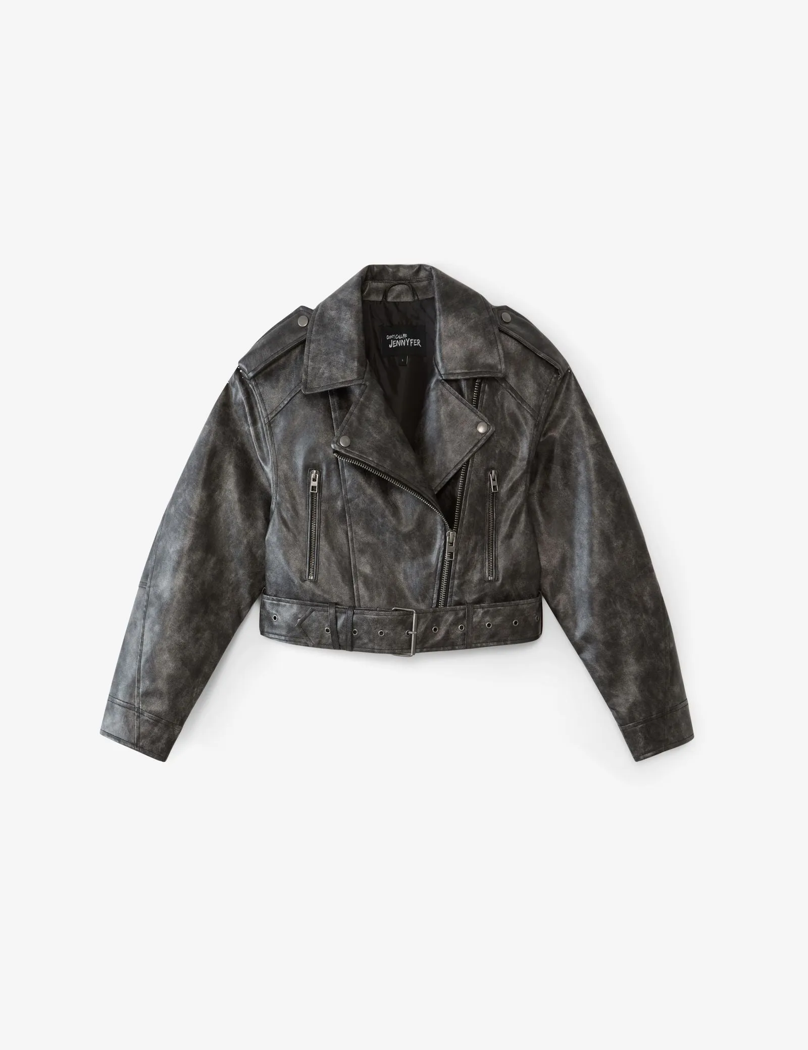 Veste biker grise