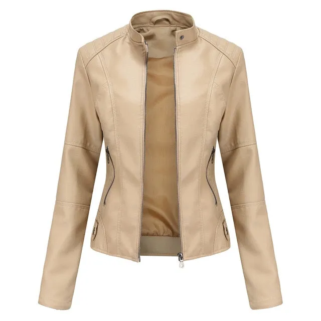 Veste courte en cuir