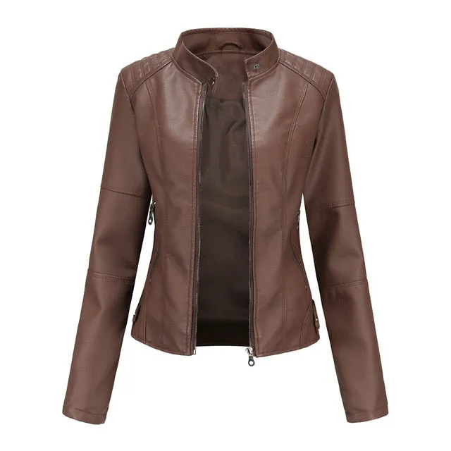 Veste courte en cuir