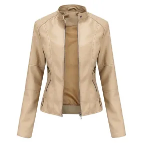 Veste courte en cuir