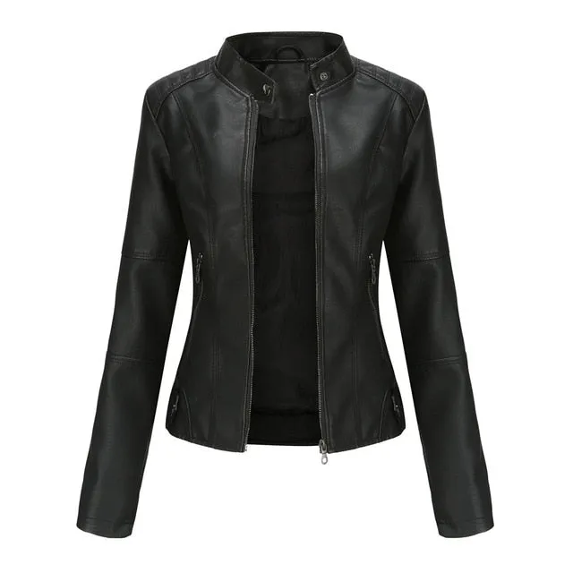 Veste courte en cuir