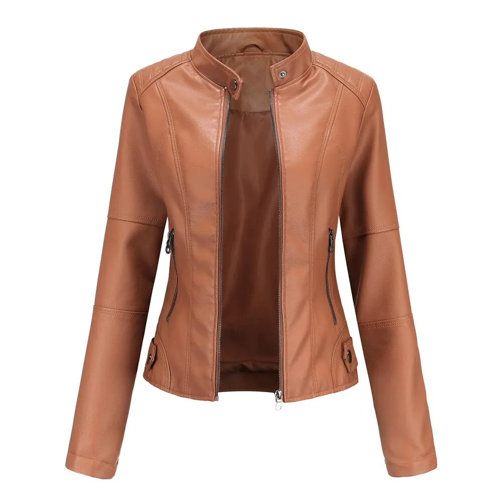 Veste courte en cuir