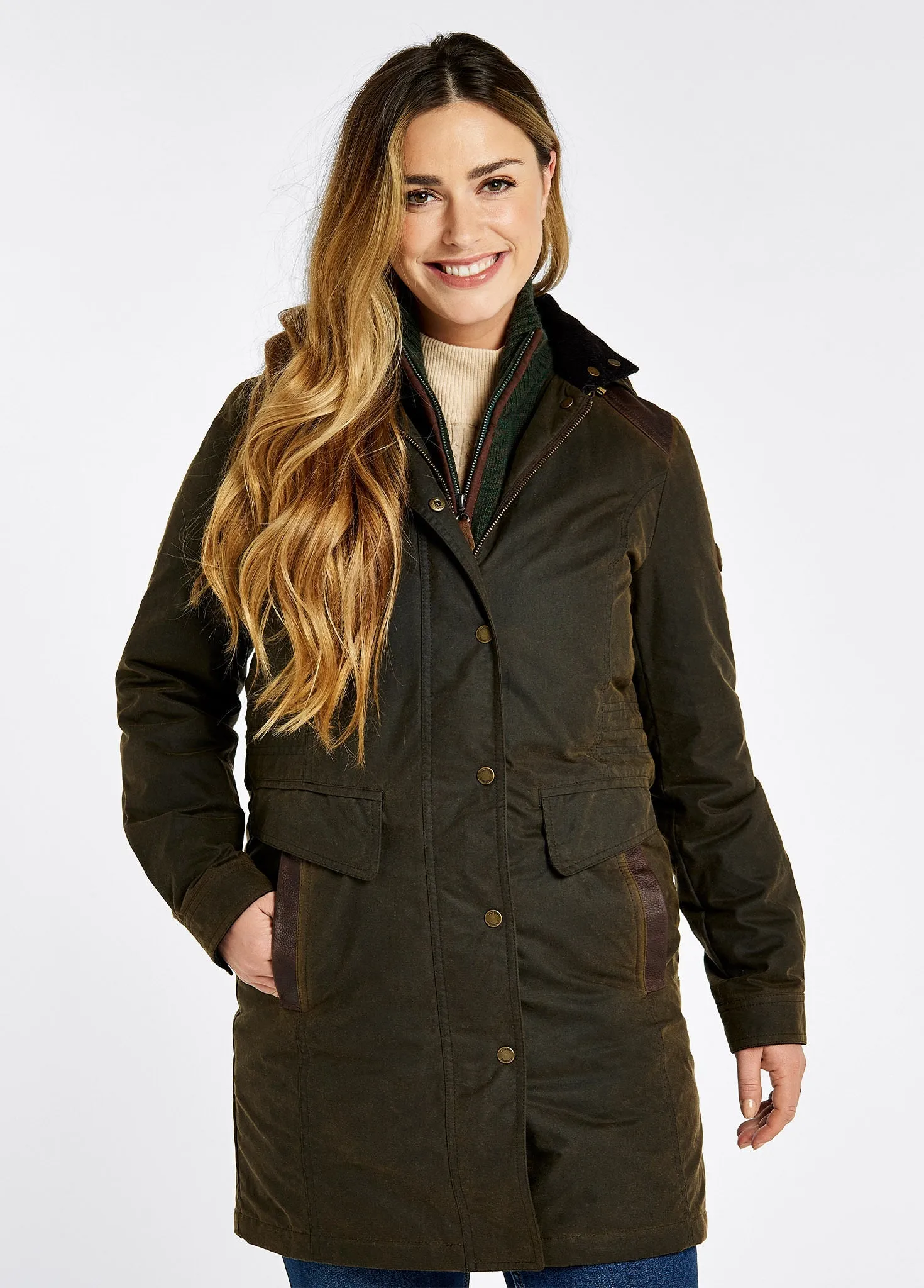 Veste en coton ciré Blacklion - Olive