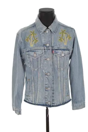 Veste en coton  Levi's bleu. Matière principale coton. Taille 34.