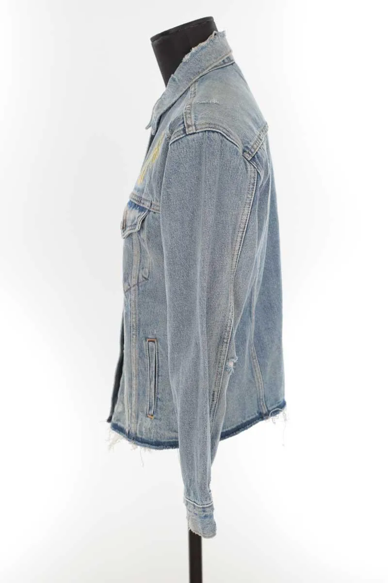 Veste en coton  Levi's bleu. Matière principale coton. Taille 34.