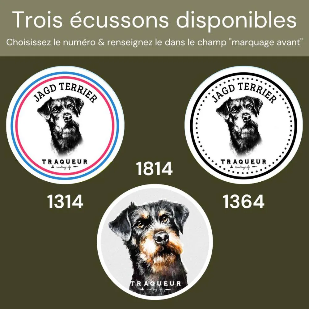 Veste matelassée Homme ou Femme Chasse – Ecusson Jagd Terrier