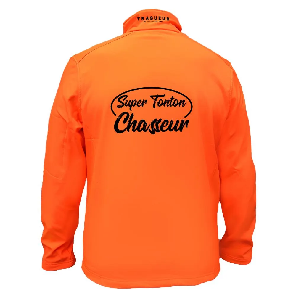 Veste softshell Homme ou Femme avec/sans capuche – Super Tonton chasseur