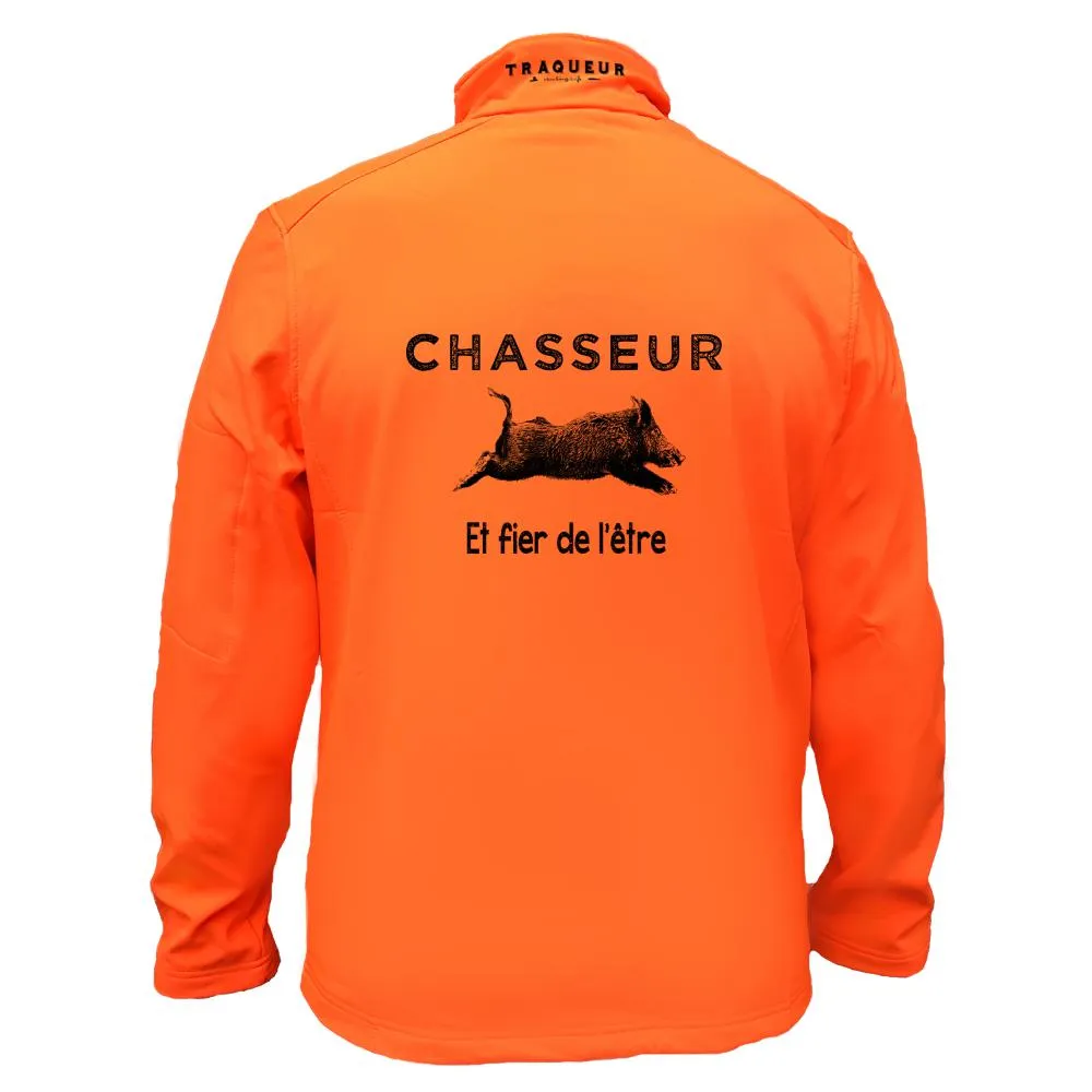 Veste softshell Sanglier Homme ou Femme avec sans capuche – Chasseur et fier de l’être