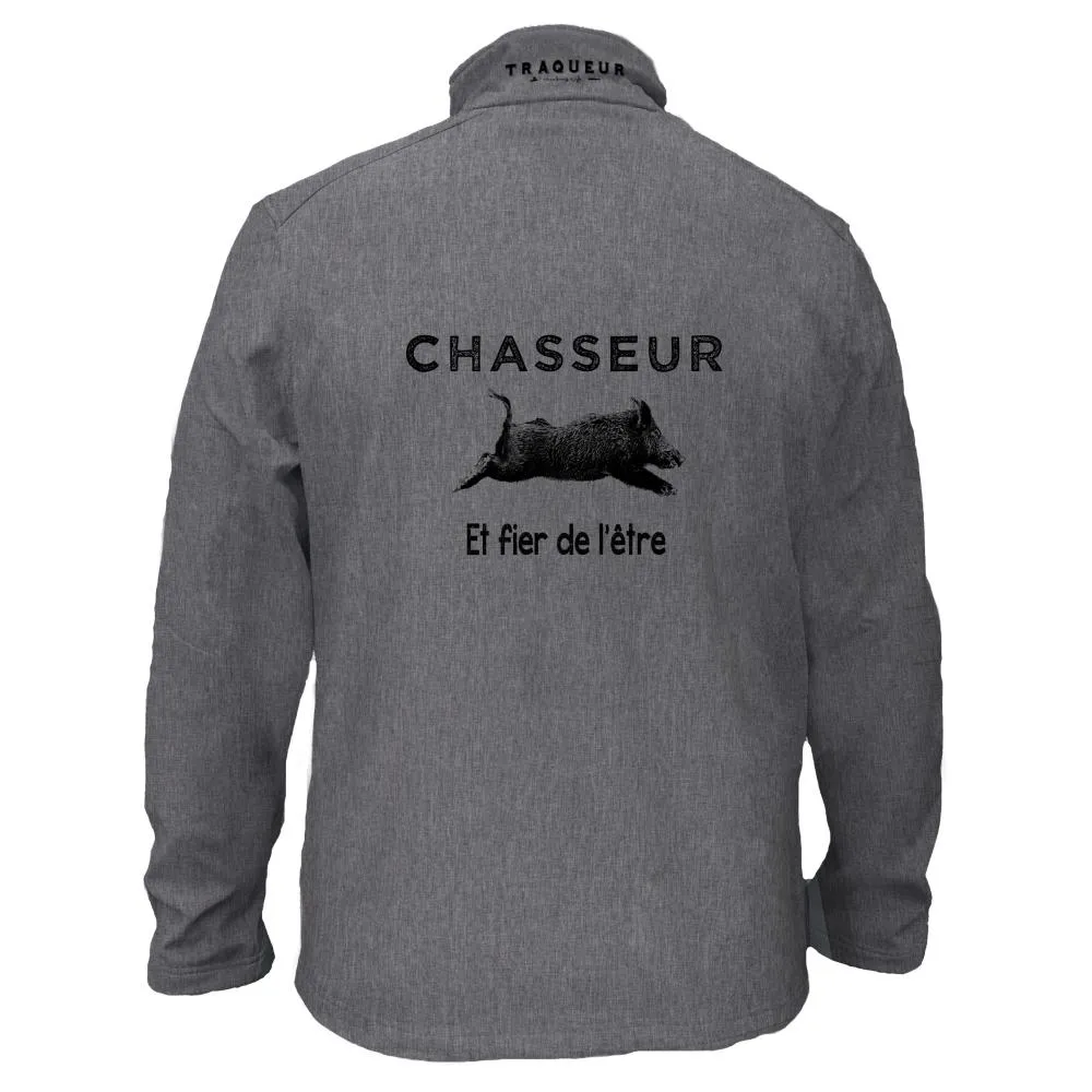 Veste softshell Sanglier Homme ou Femme avec sans capuche – Chasseur et fier de l’être