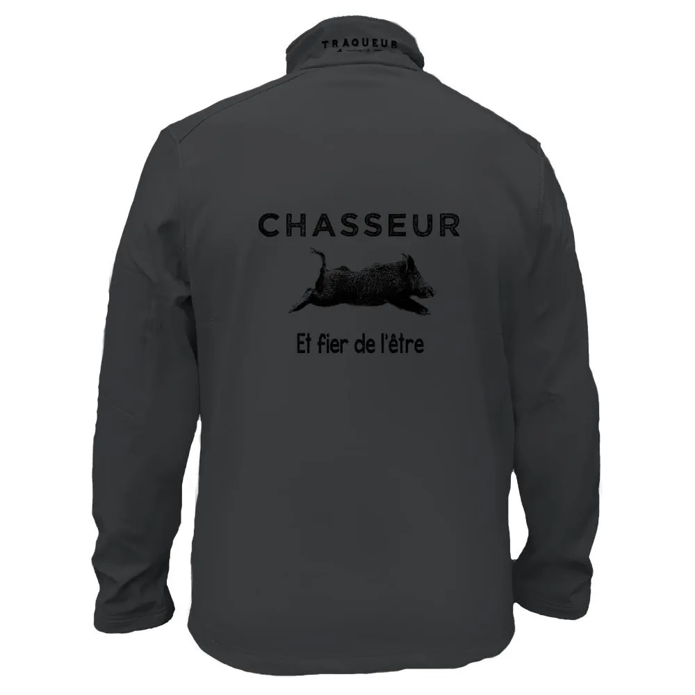 Veste softshell Sanglier Homme ou Femme avec sans capuche – Chasseur et fier de l’être