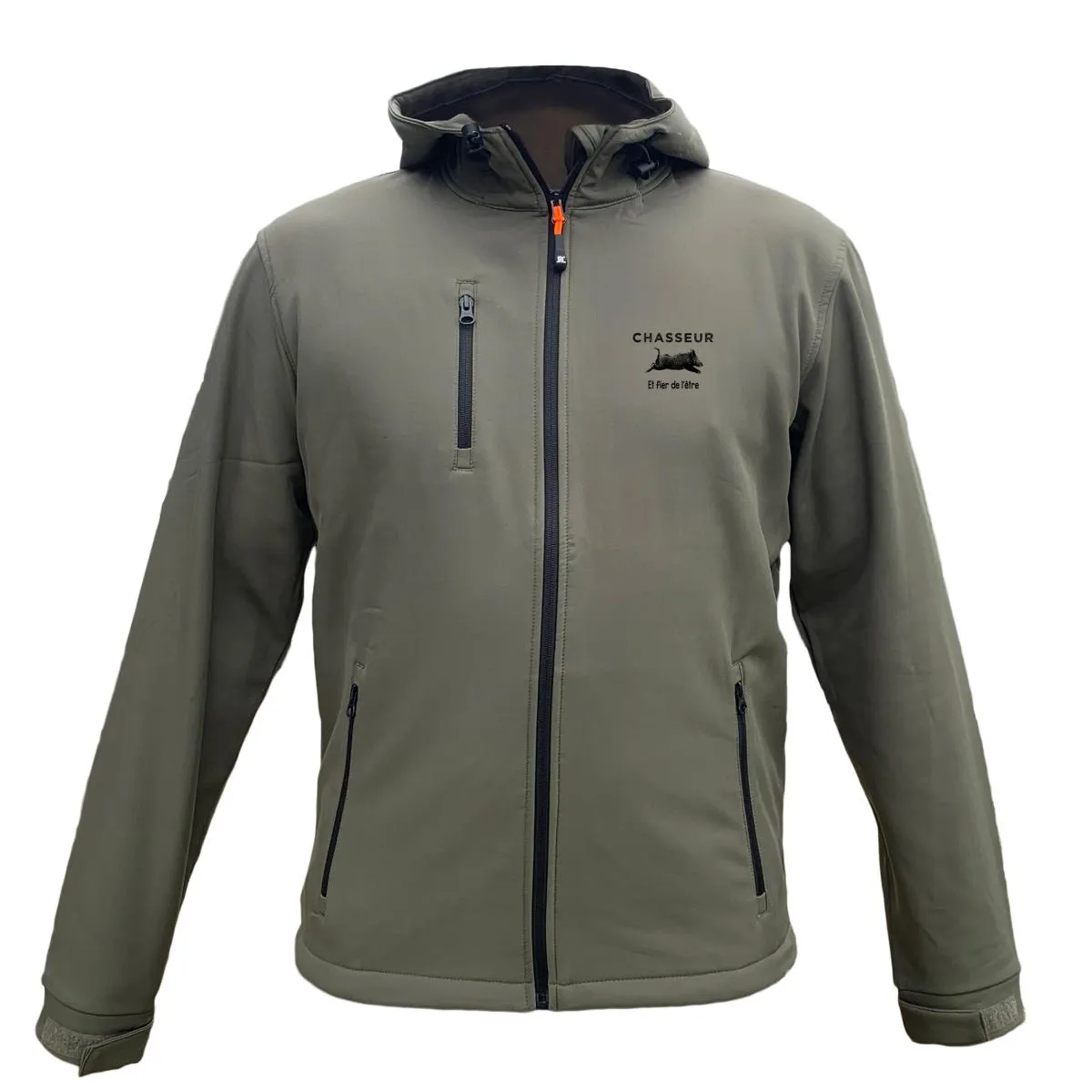 Veste softshell Sanglier Homme ou Femme avec sans capuche – Chasseur et fier de l’être