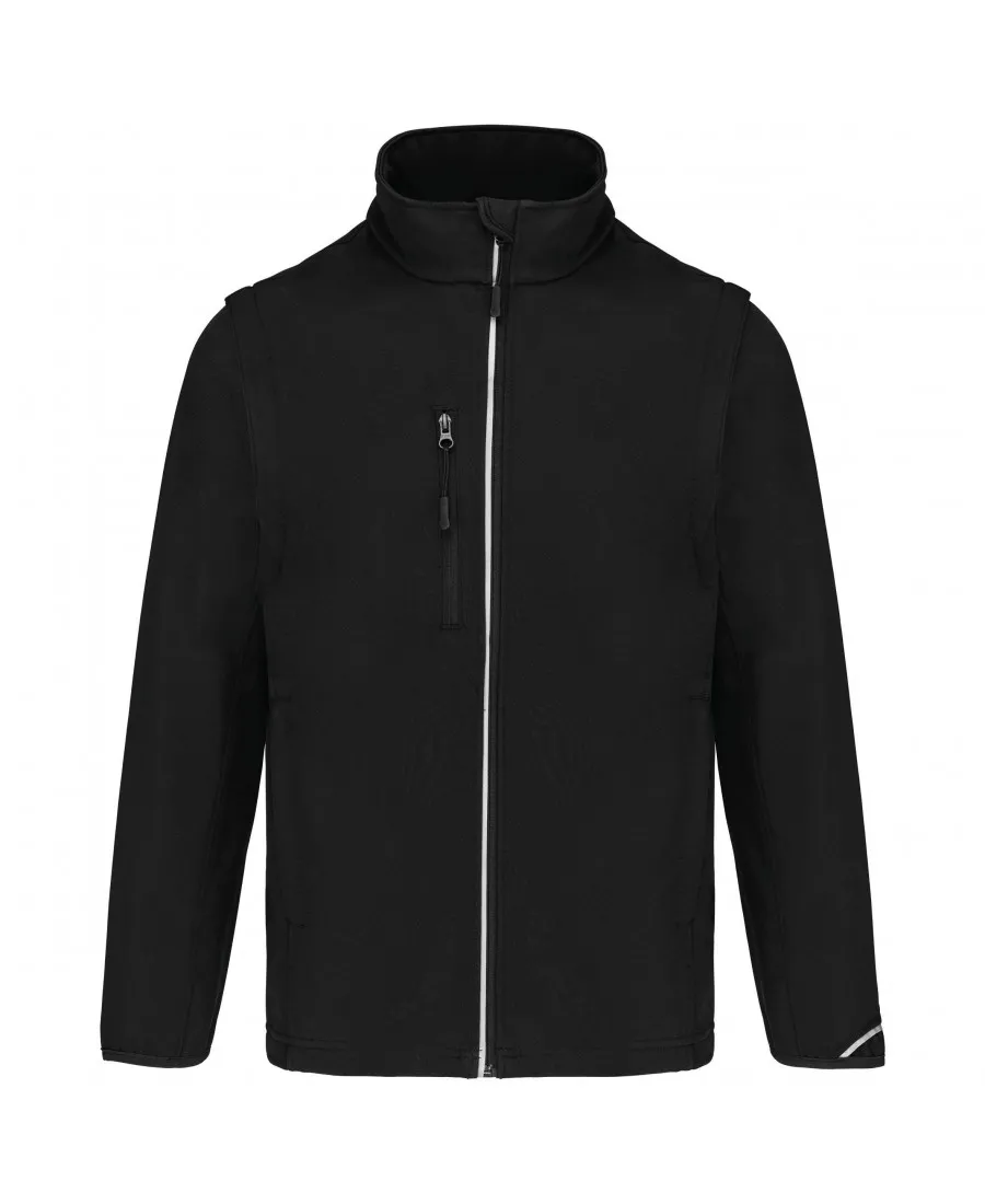 Veste softshell sport manches amovibles unisexe