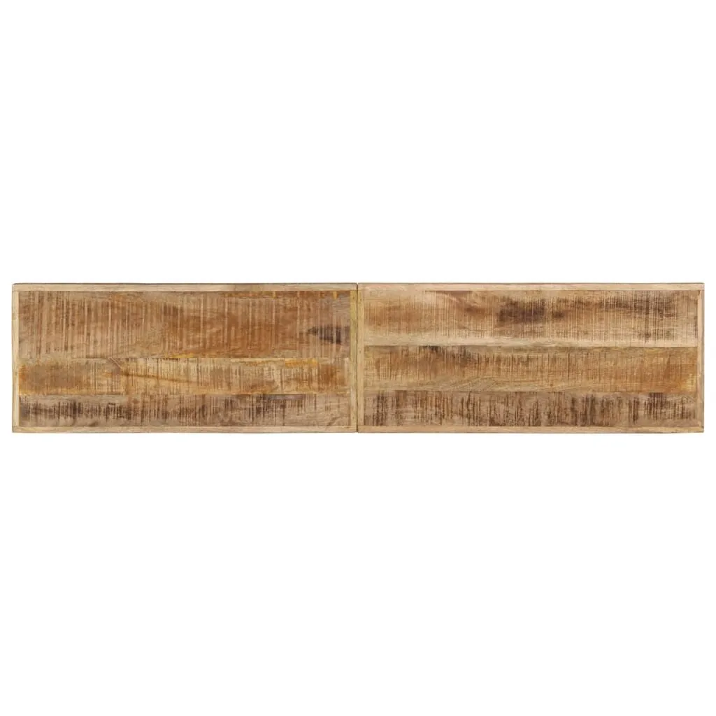 vidaXL Banc 160 cm bois de manguier brut massif et acier | vidaxl-fr