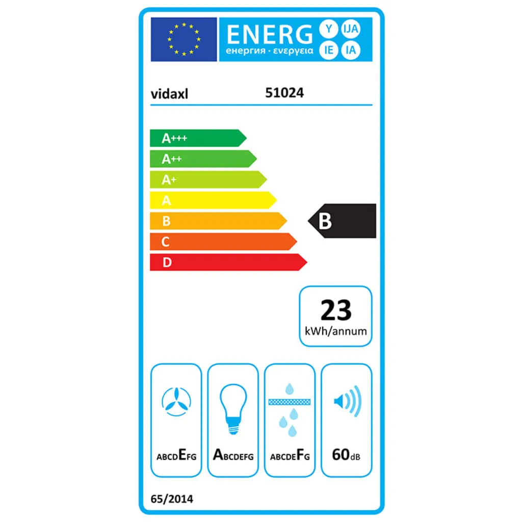 vidaXL Hotte aspirante incorporée 480 m³/h Aluminium Acier inoxydable | vidaxl-fr