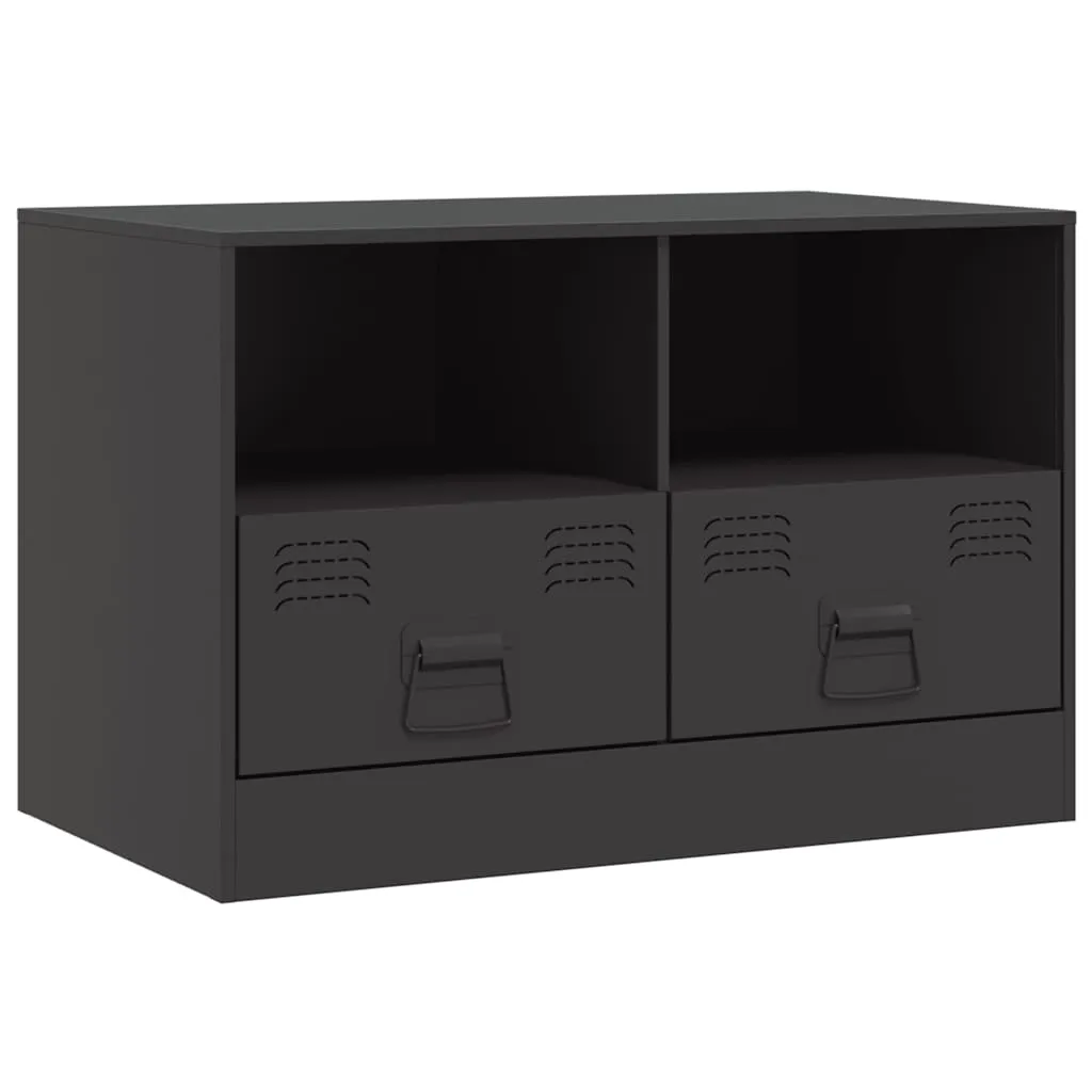 vidaXL Meuble TV noir 67x39x44 cm acier | vidaxl-fr