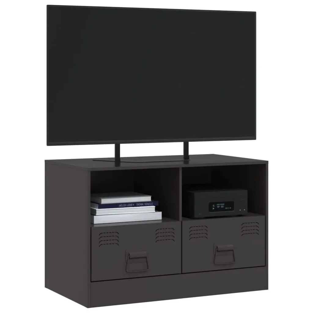 vidaXL Meuble TV noir 67x39x44 cm acier | vidaxl-fr