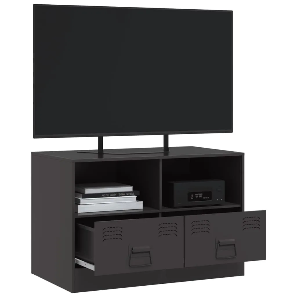 vidaXL Meuble TV noir 67x39x44 cm acier | vidaxl-fr