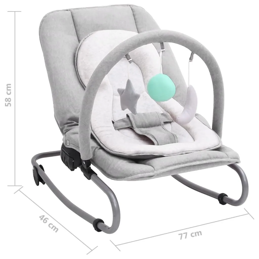 vidaXL Transat pour bébé Gris clair Acier | vidaxl-fr