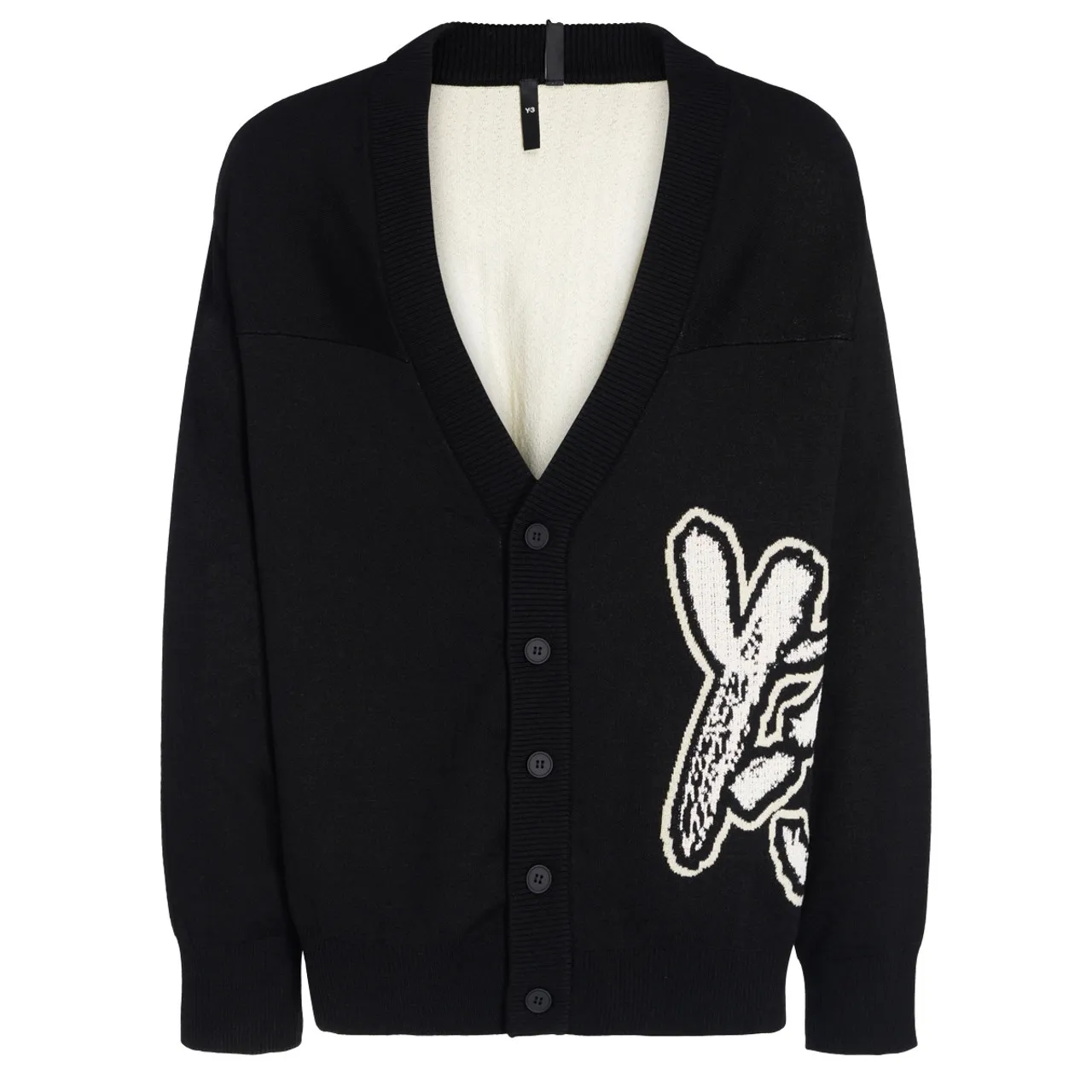 Y-3 Cardigan Logo Knit noir